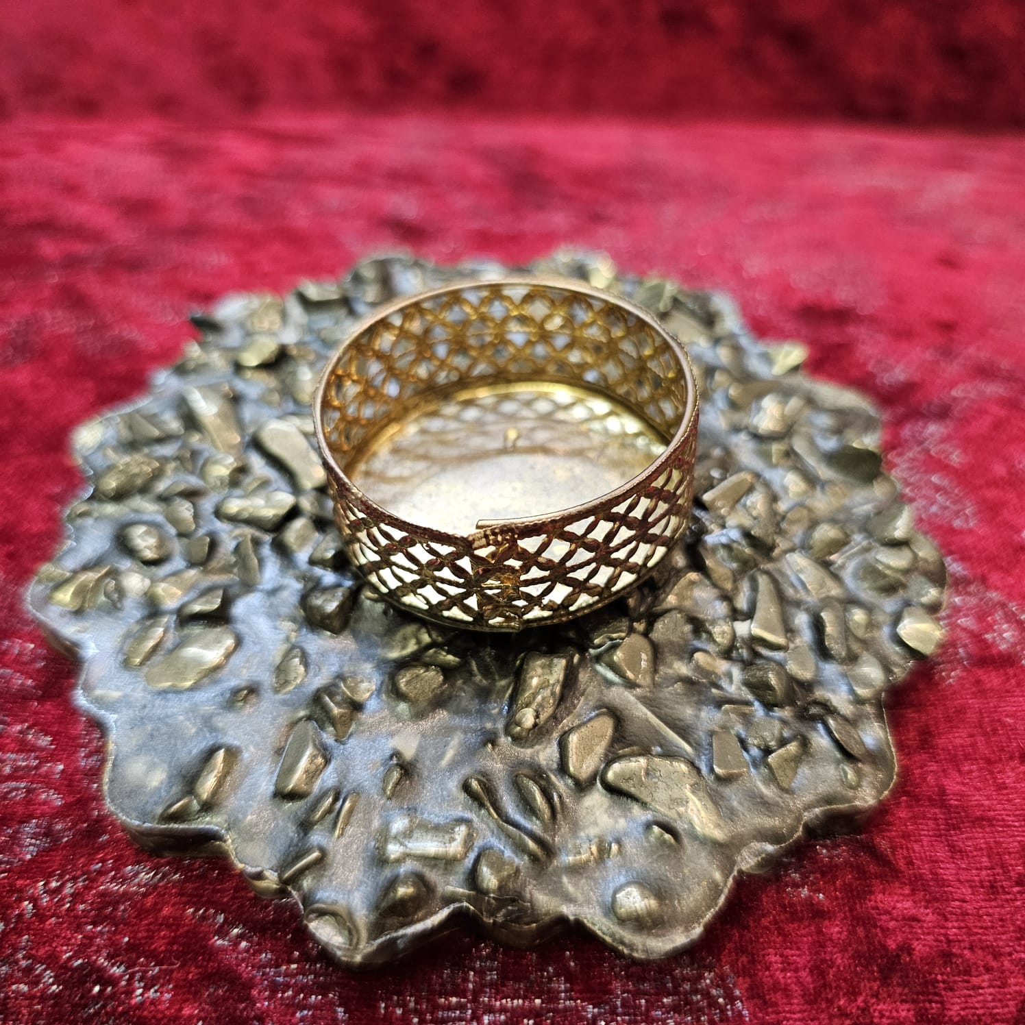 Green Zade Candle Stand