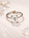 Clear Quartz Adjustable Ring