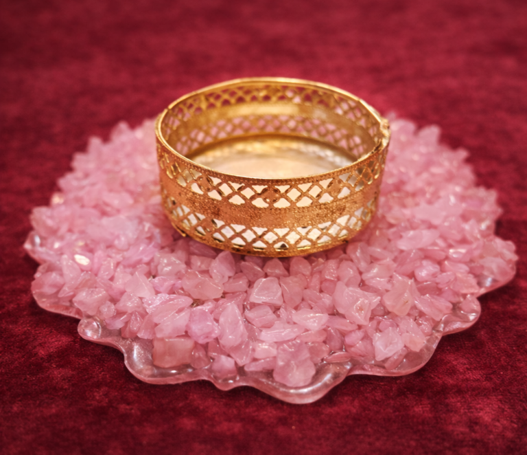 Rose Quartz Candle Stand