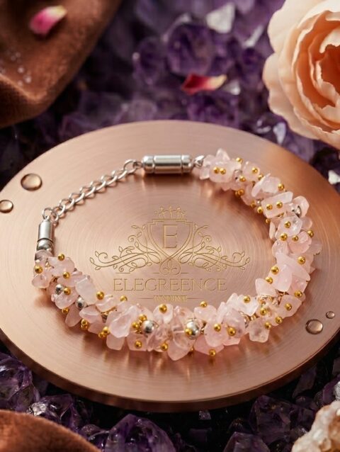 Rose quartz chip Bracelet