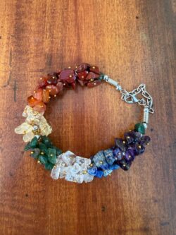 7 Chakra Stone Chip Bracelet